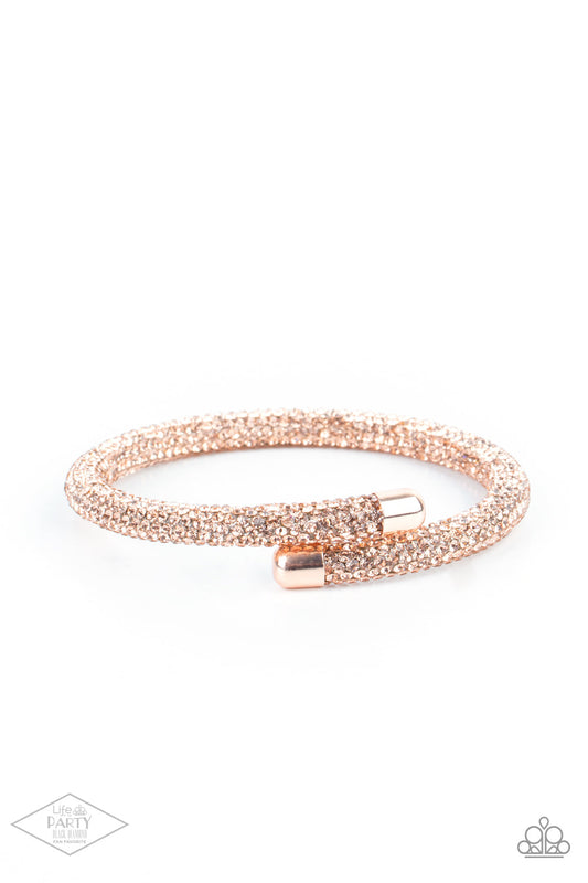 Paparazzi Stageworthy Sparkle - Rose Gold Bracelet - Pusher P