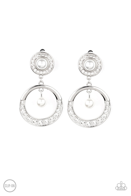 Royal Revival - White - Paparazzi Pearl Earrings Paparazzi jewelry images