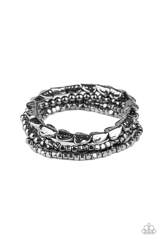 Paparazzi Ancient Heirloom - Black Bracelet - Pusher P