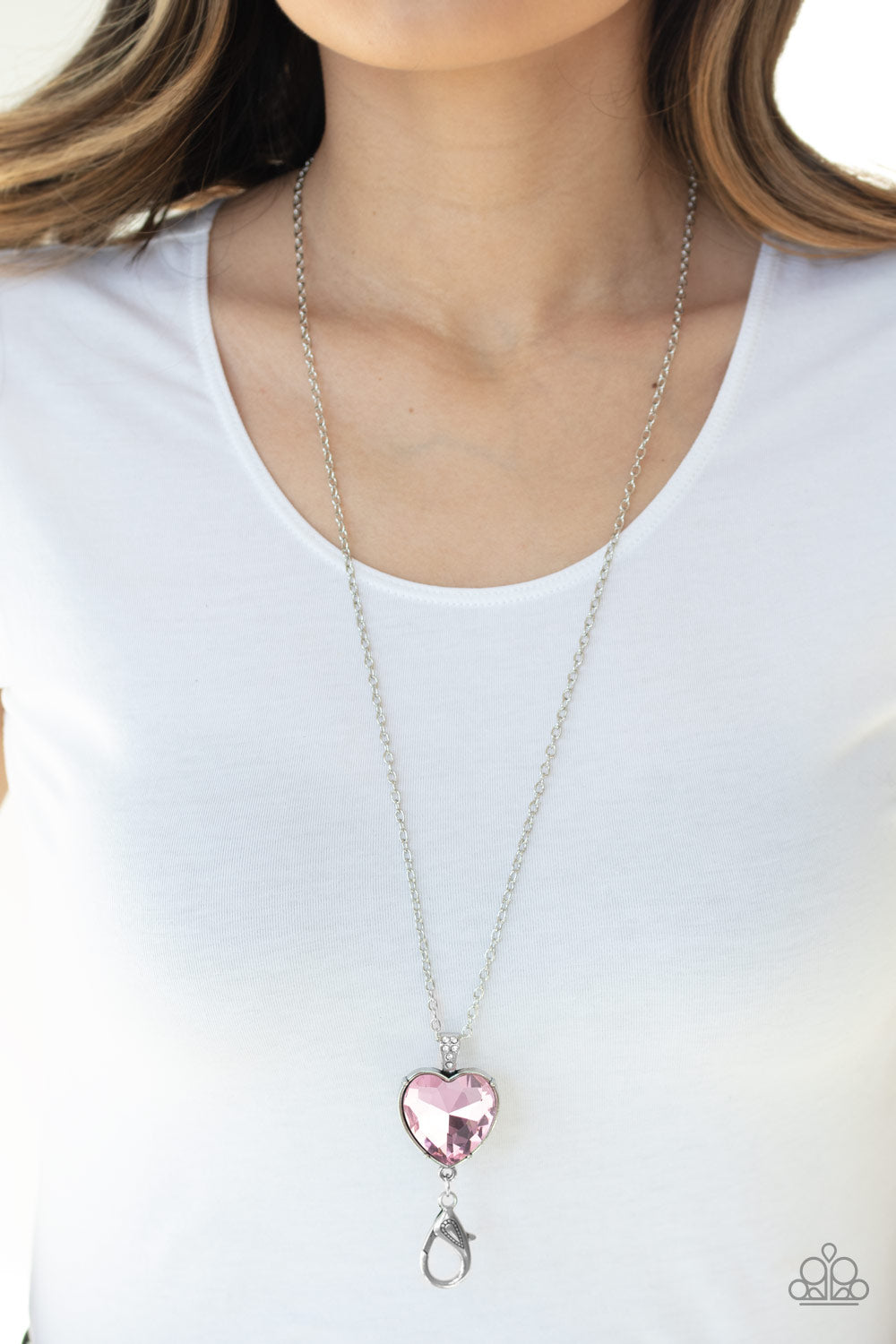 Paparazzi Lovely Luminosity - Pink Lanyard - Pusher P