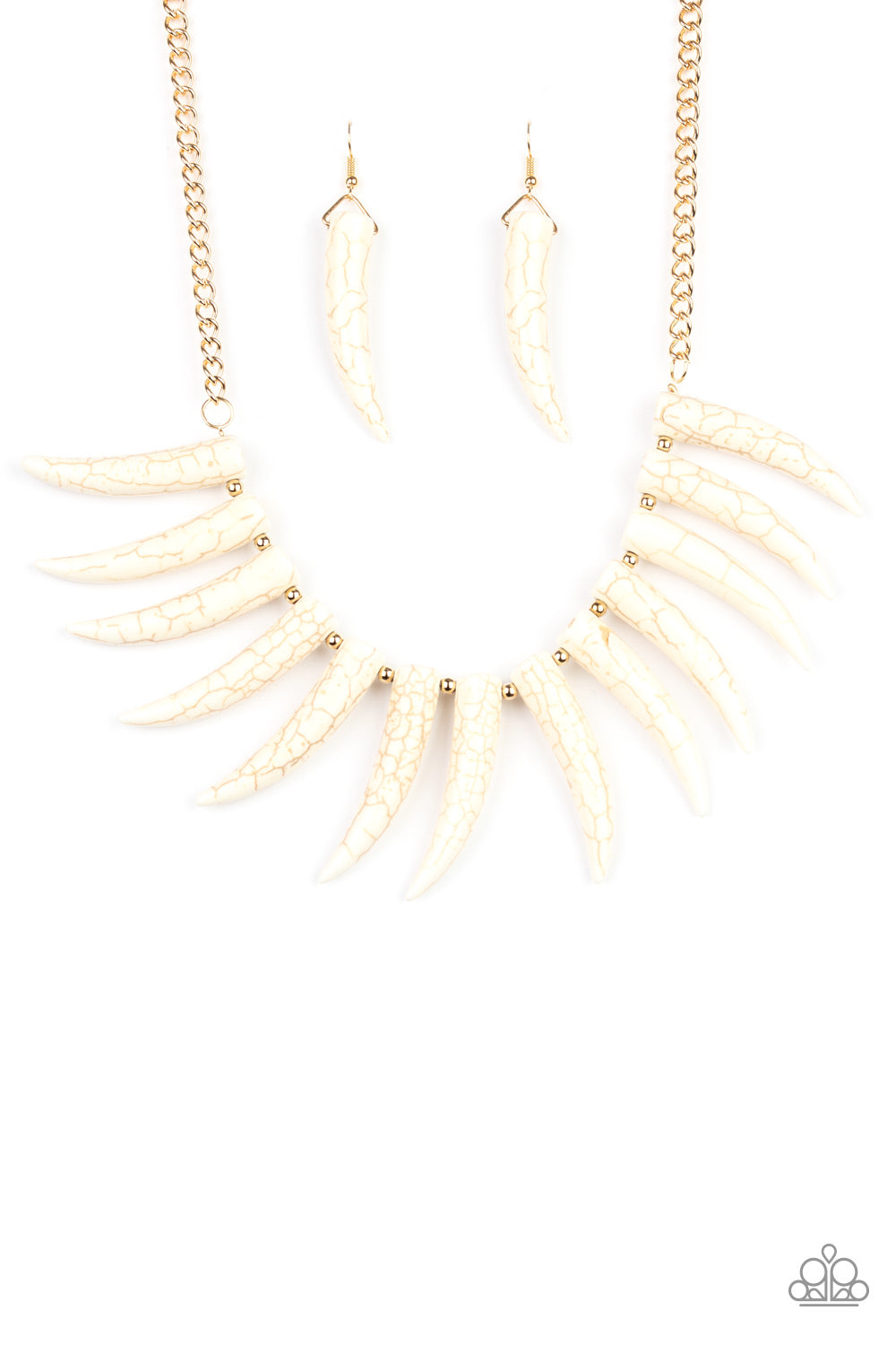Paparazzi Tusk Tundra - White Necklace - Pusher P