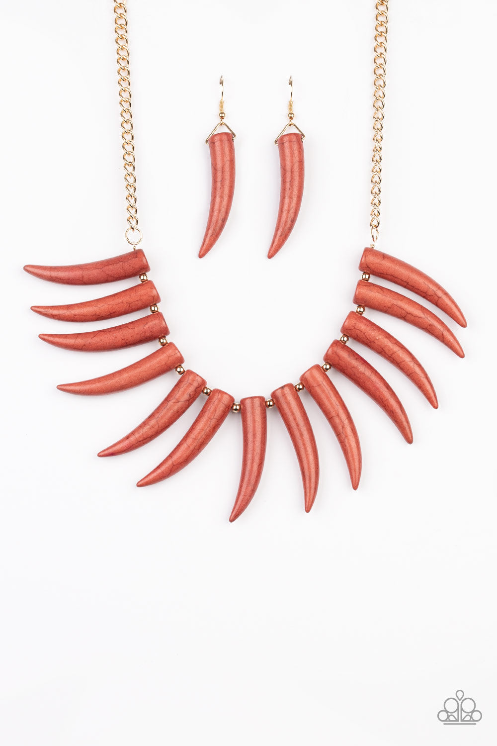 Paparazzi Tusk Tundra - Brown Necklace - Pusher P