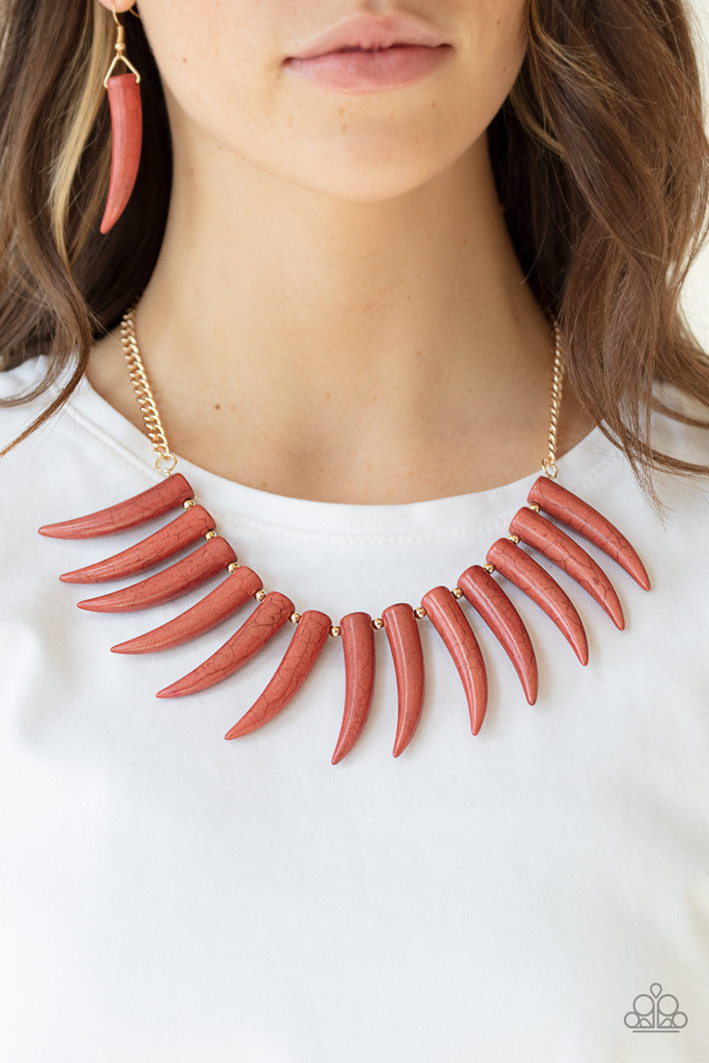 Paparazzi Tusk Tundra - Brown Necklace - Pusher P