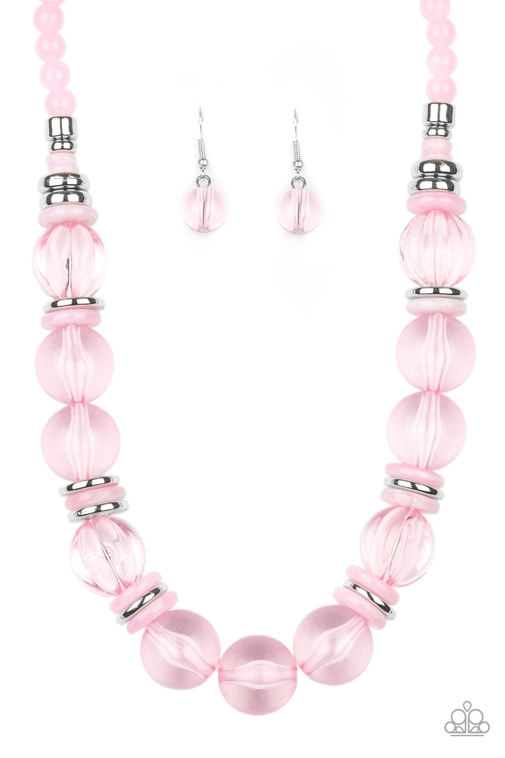 Paparazzi Bubbly Beauty - Pink Acrylic Necklace - Pusher P