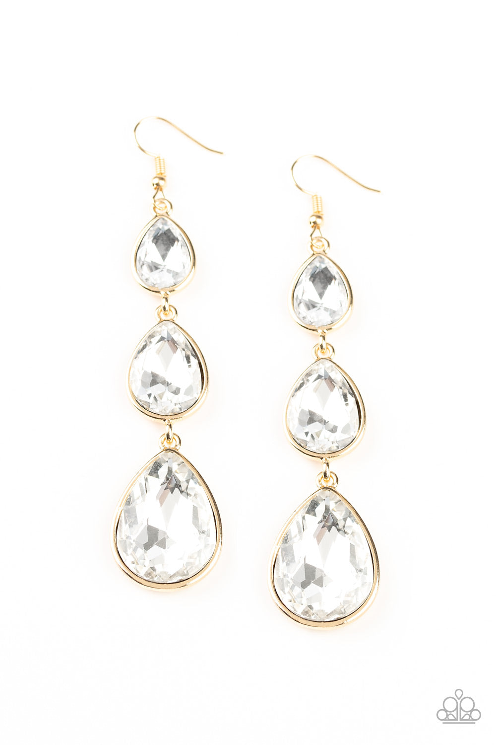 Paparazzi Metro Momentum - Gold Teardrop Earrings - Pusher P