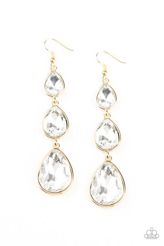 Paparazzi Metro Momentum - Gold Teardrop Earrings - Pusher P
