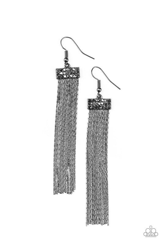 Paparazzi Twinkling Tapestry - Black Earrings - Pusher P