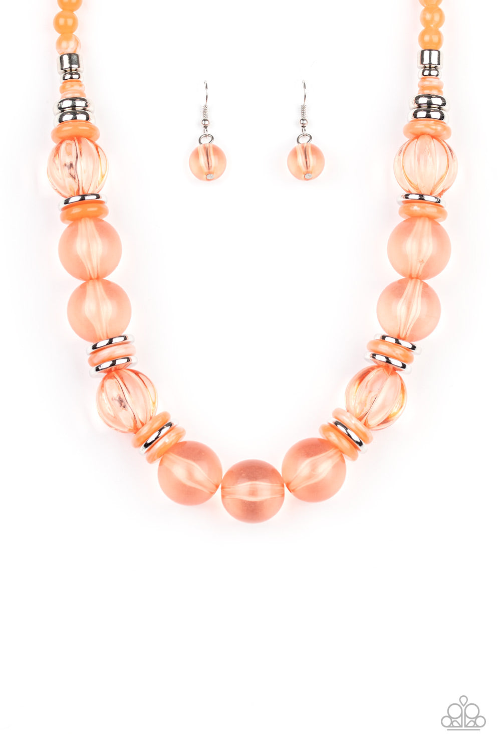 Paparazzi Bubbly Beauty - Orange Necklace - Pusher P