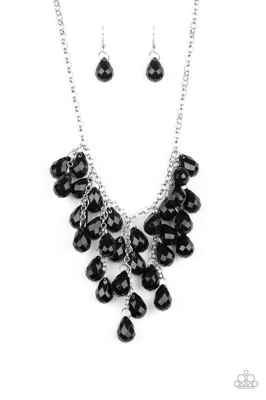 Paparazzi Serenely Scattered - Black Necklace