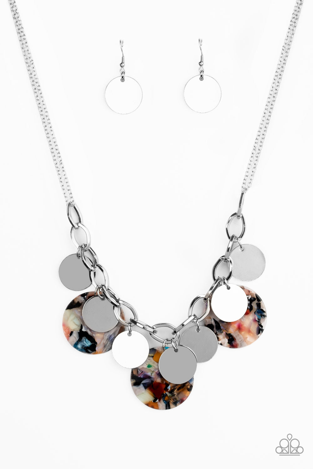 Paparazzi Confetti Confection - Multi Acrylic Necklace - Pusher P