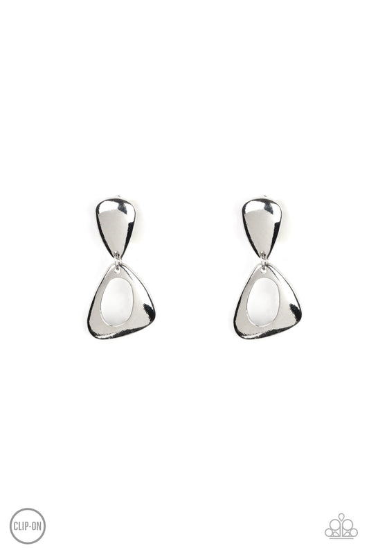 Paparazzi Going for BROKER - Silver Earrings - Pusher P