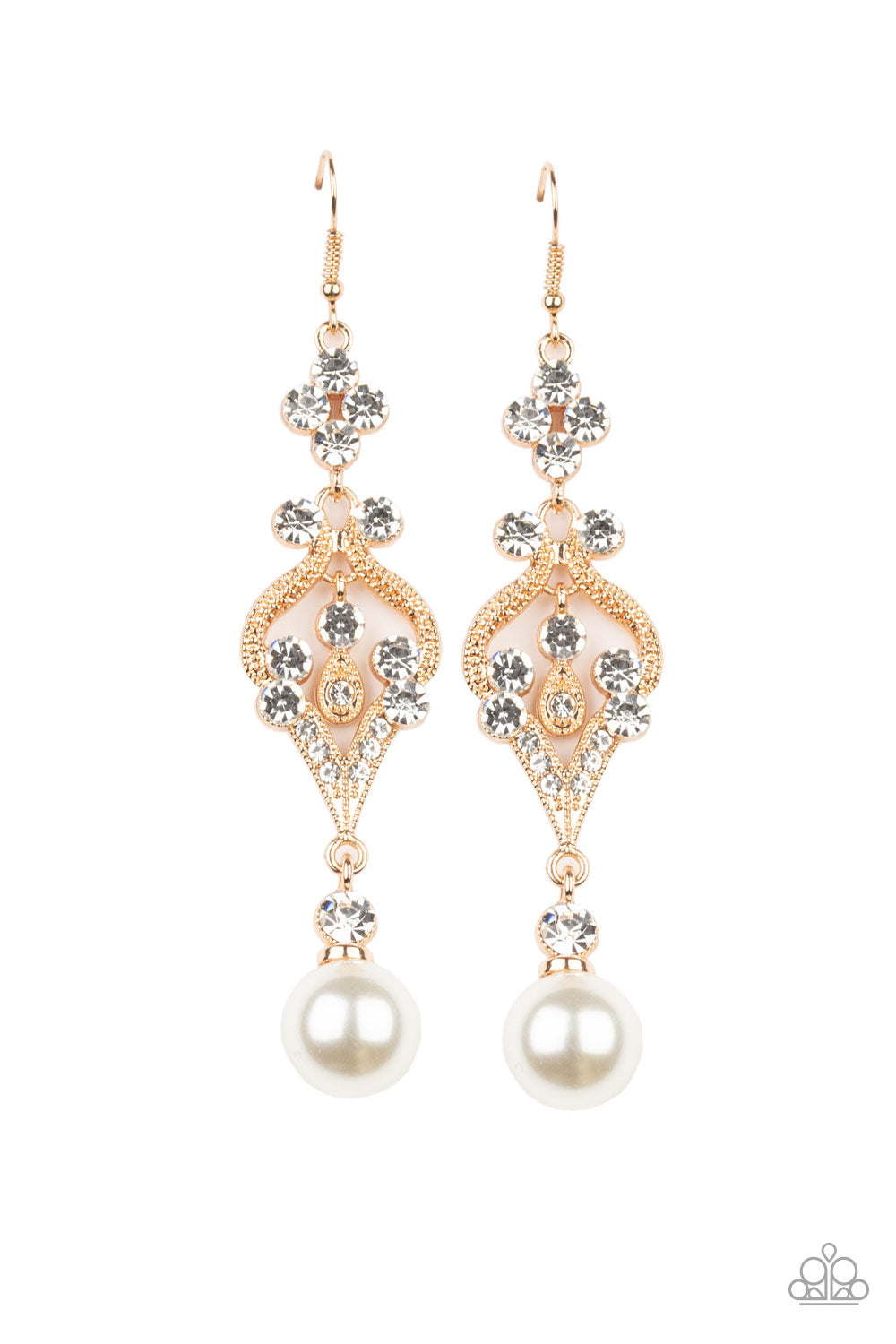 Paparazzi Elegantly Extravagant - Gold Earrings - Pusher P