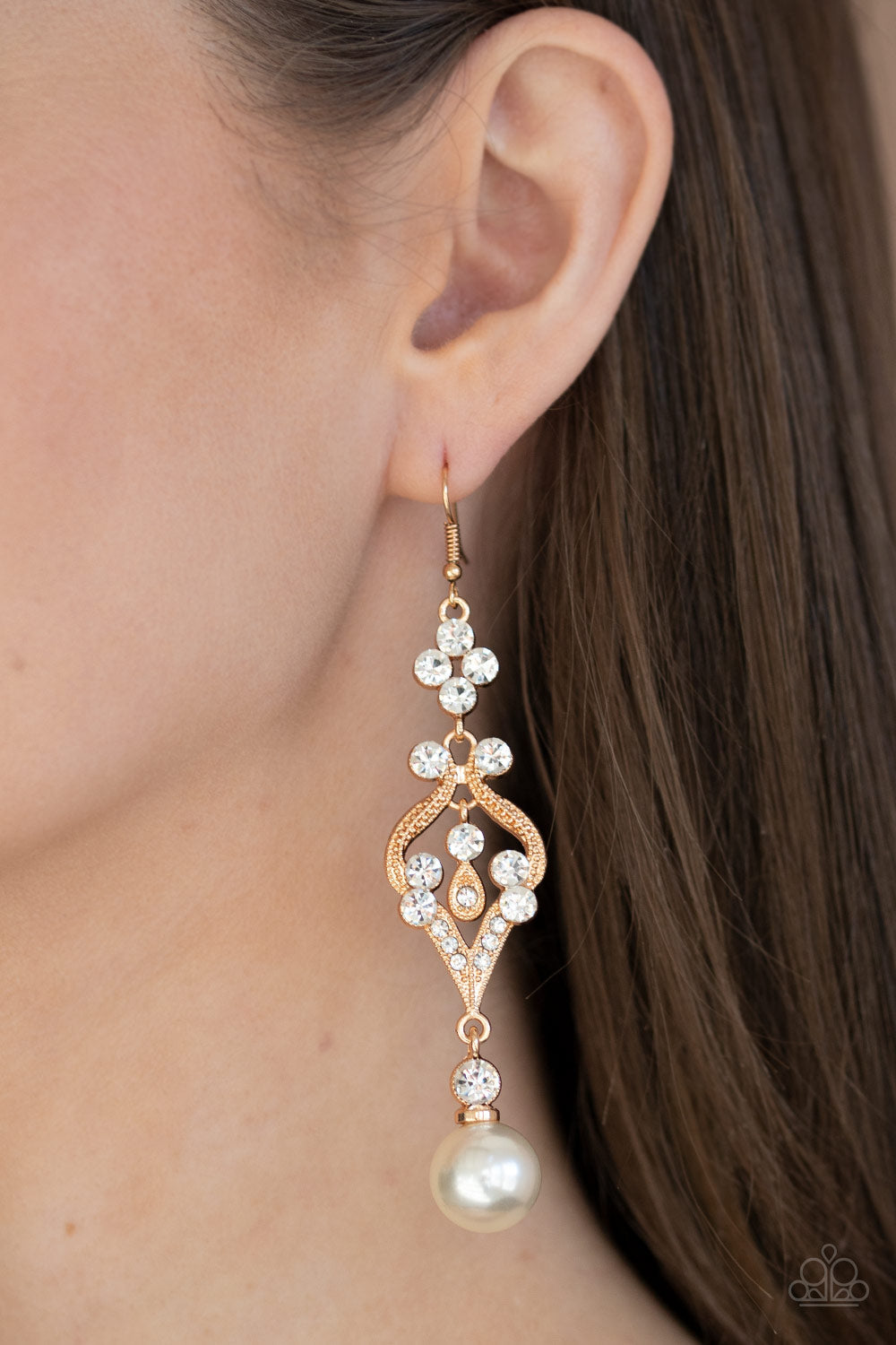 Paparazzi Elegantly Extravagant - Gold Earrings - Pusher P
