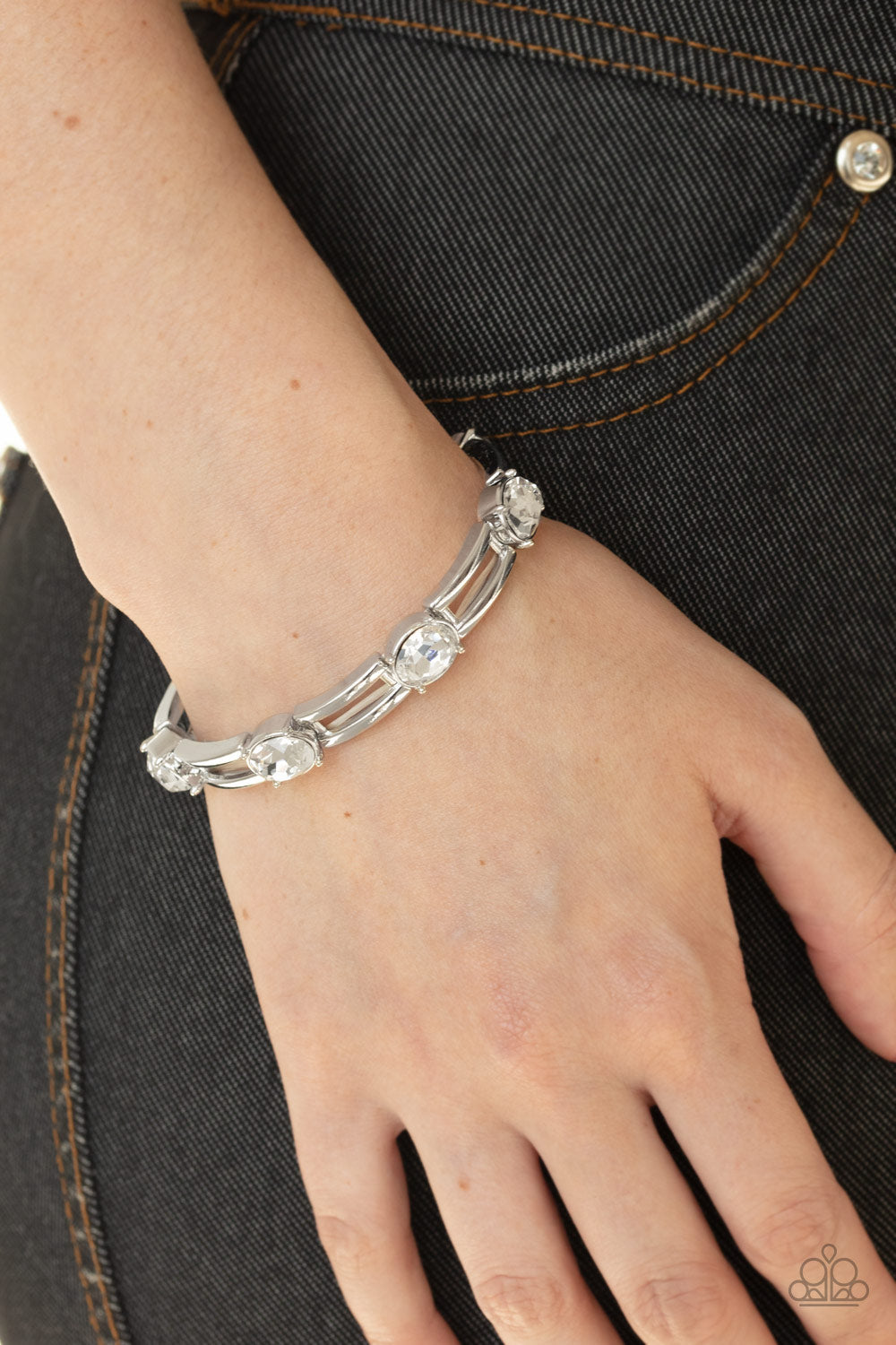 Paparazzi FLASH or Credit? - White Bracelet - Pusher P