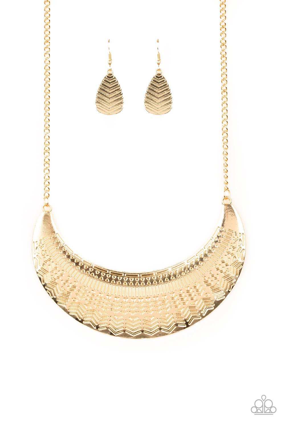 Paparazzi Large As Life - Gold Necklace - Pusher P