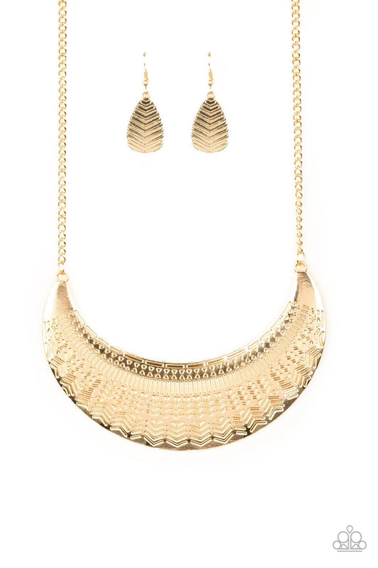 Paparazzi Large As Life - Gold Necklace - Pusher P