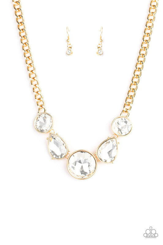 Paparazzi All The Worlds My Stage - Gold Necklace - Pusher P