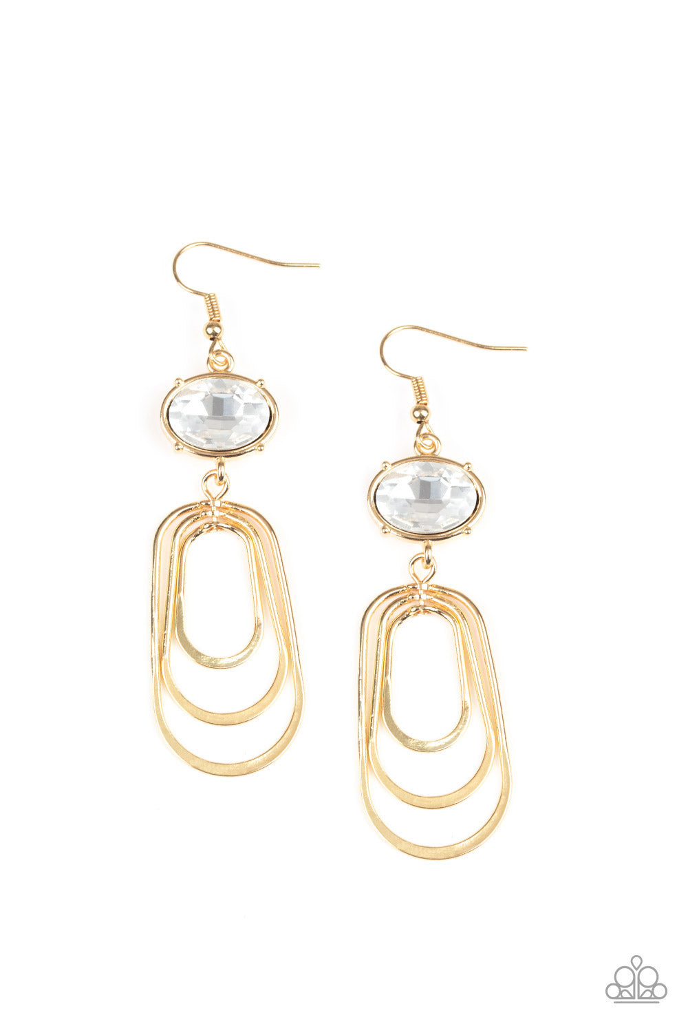 Paparazzi Drop-Dead Glamorous - Gold Earrings - Pusher P