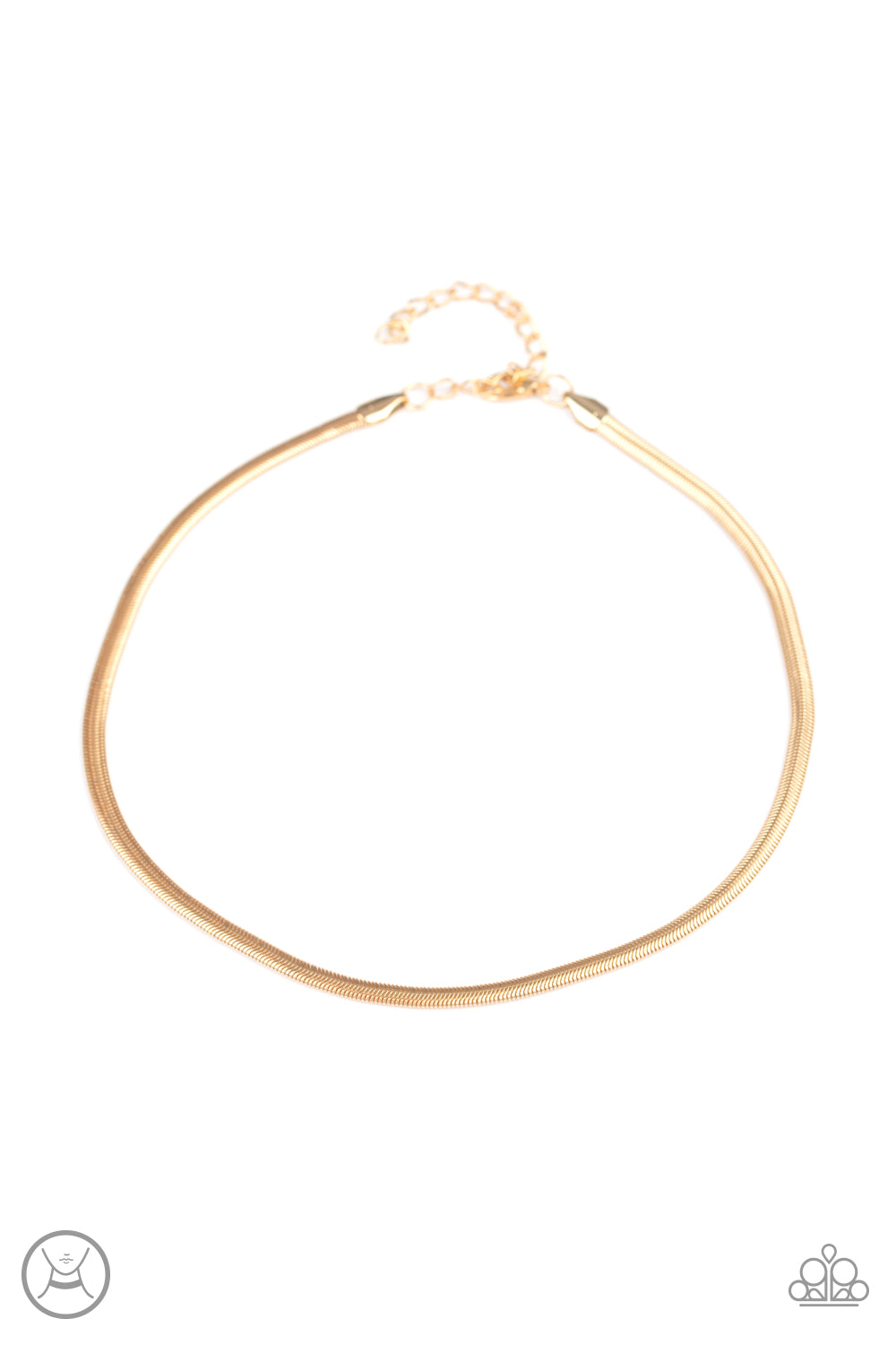 Paparazzi Flat Out Fierce - Gold Choker - Pusher P