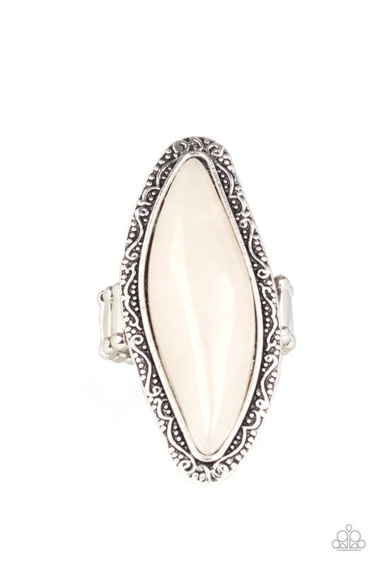 Paparazzi Mineral Mine - White Ring - Pusher P