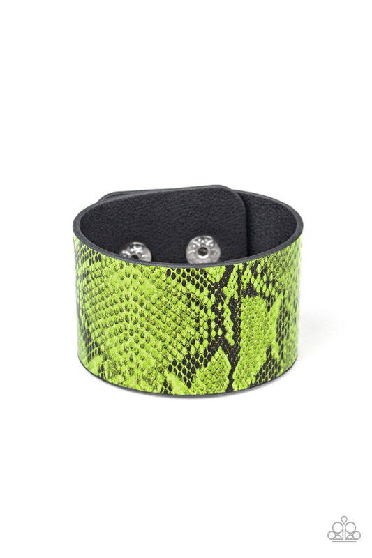 Paparazzi Its a Jungle Out There - Neon Green Bracelet - Pusher P