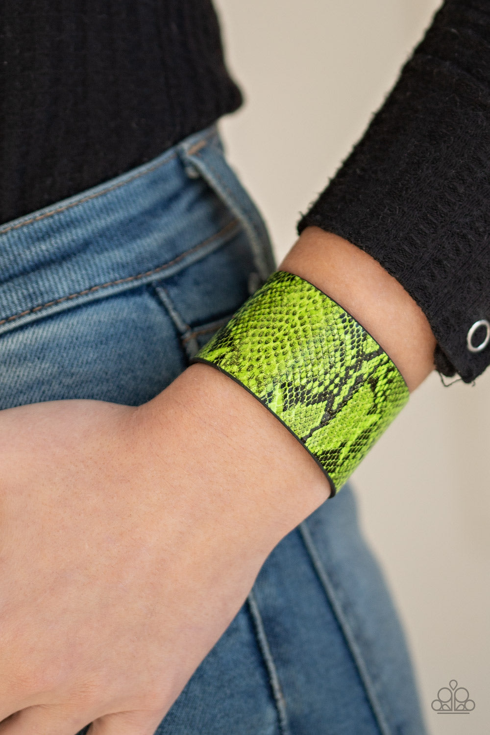 Paparazzi Its a Jungle Out There - Neon Green Bracelet - Pusher P