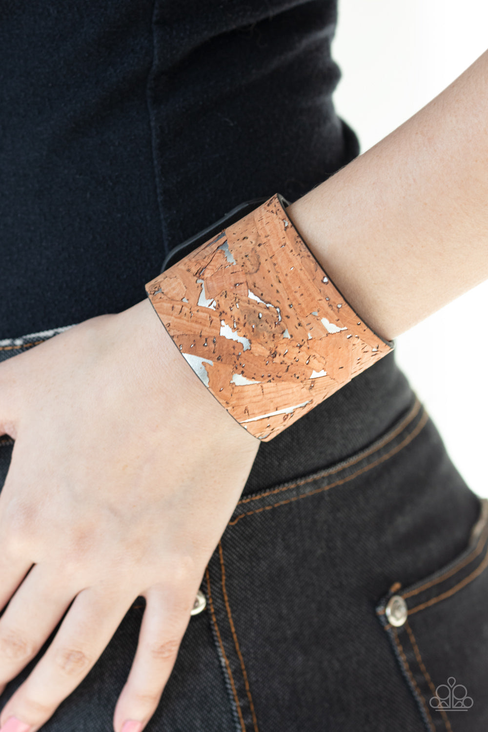 Paparazzi Cork Congo - Silver Bracelet - Pusher P