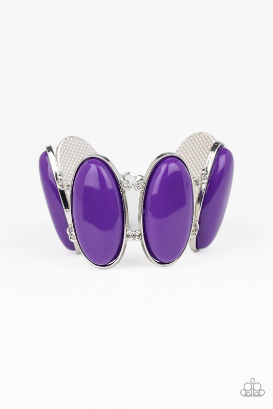 Paparazzi Power Pop - Purple Beaded Bracelet - Pusher P