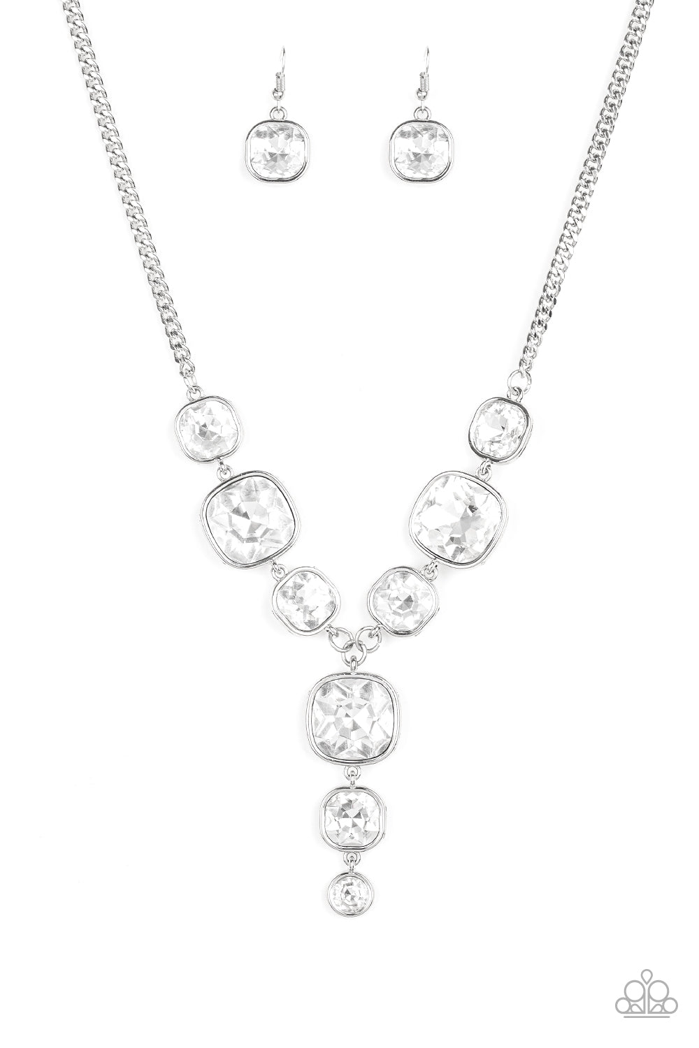 Paparazzi Legendary Luster - White - 2020 Empower Me Pink Exclusive Necklace - Pusher P