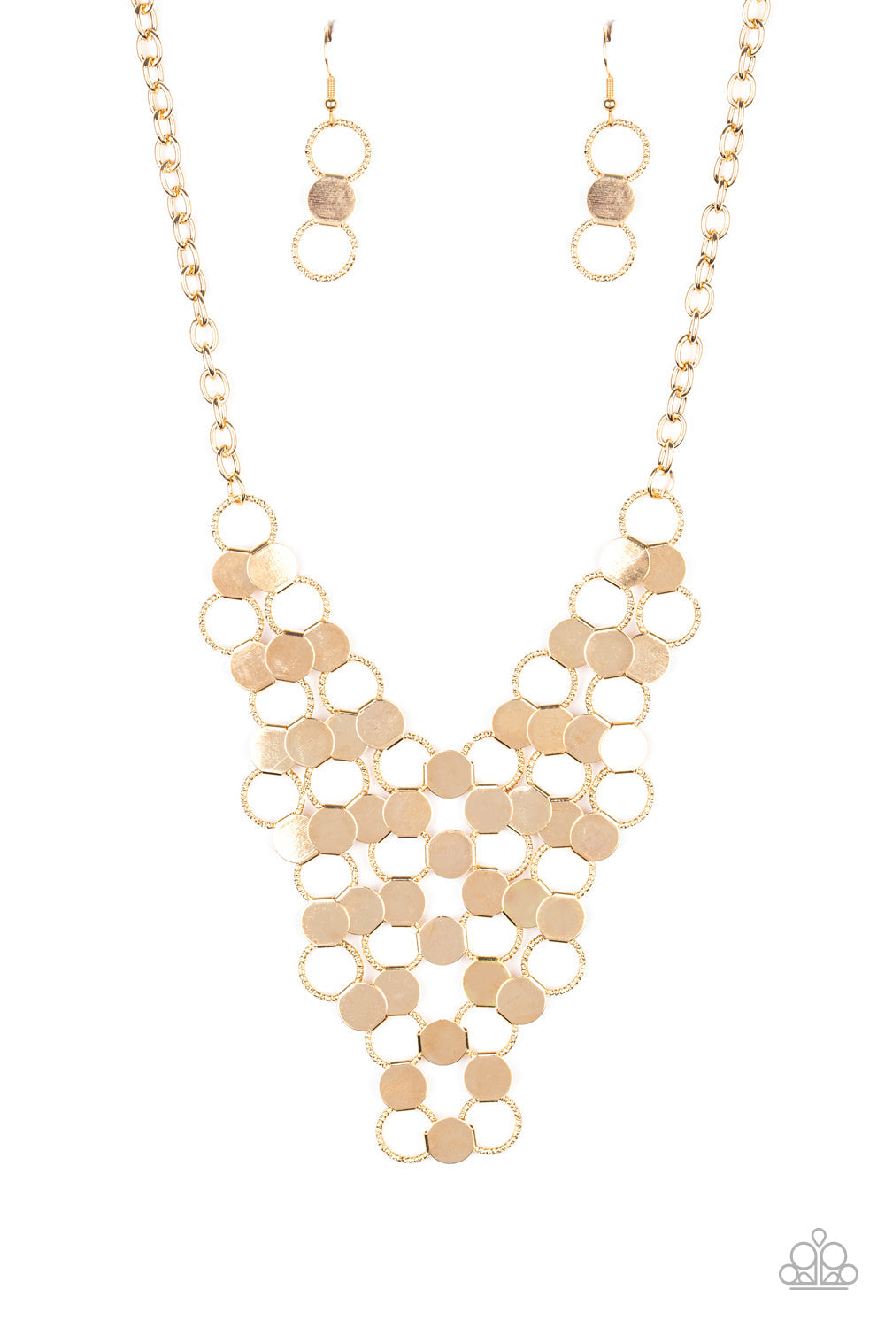 Paparazzi Net Result - Gold Necklace - Pusher P