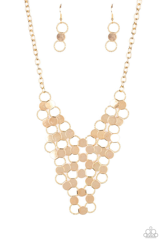 Paparazzi Net Result - Gold Necklace - Pusher P