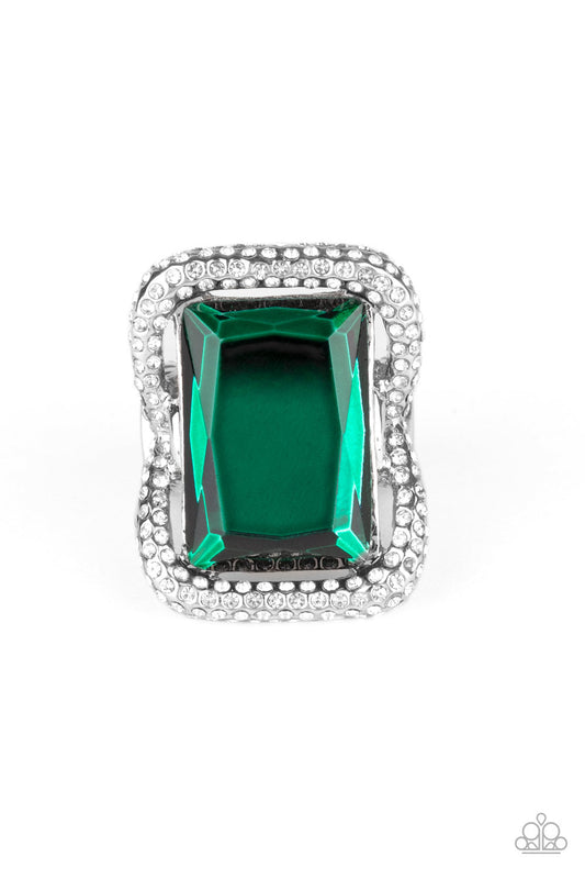Paparazzi Deluxe Decadence - Green Ring - Pusher P