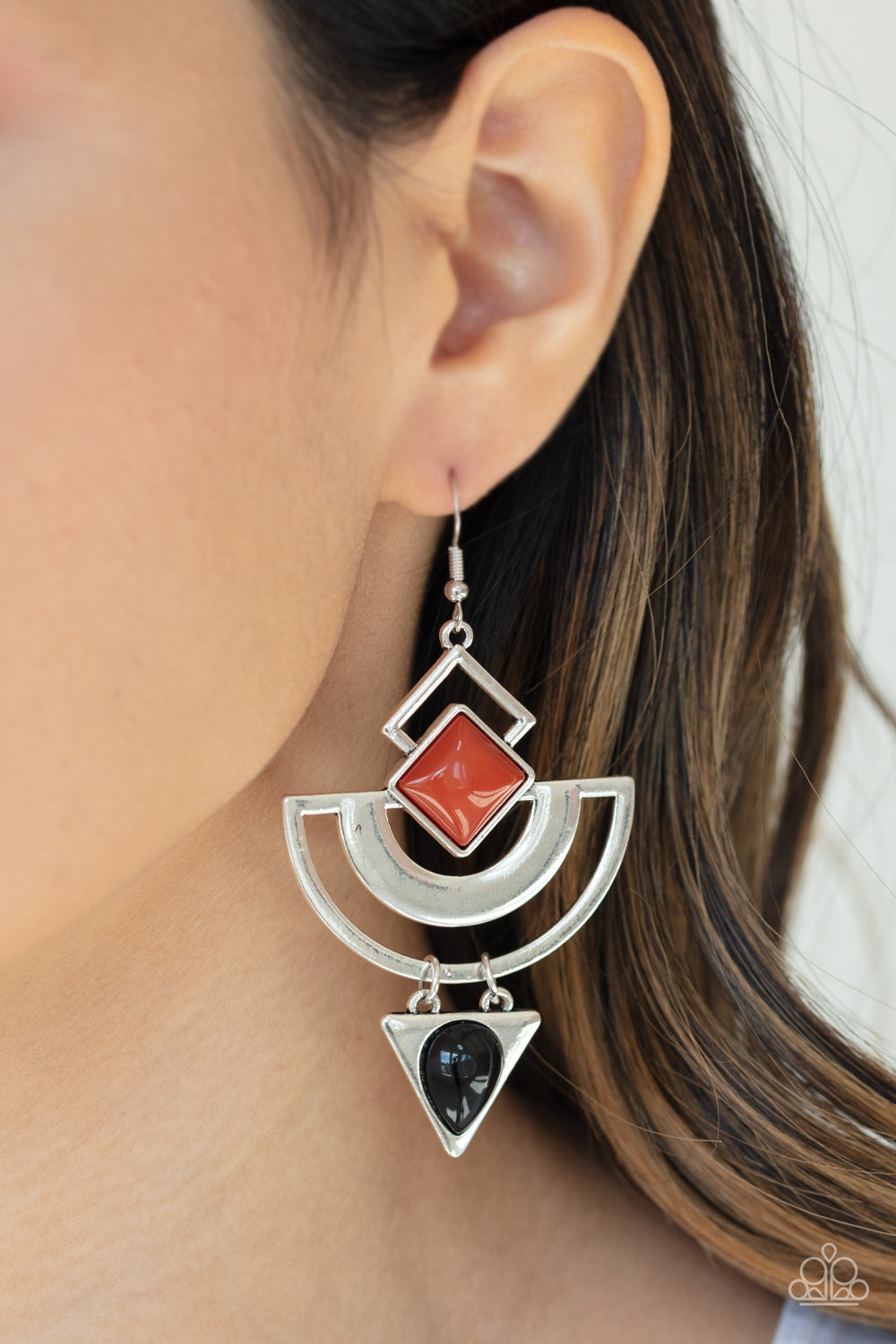 Paparazzi Geo Gypsy - Multi Earrings - Paparazzi Accessories Jewelry