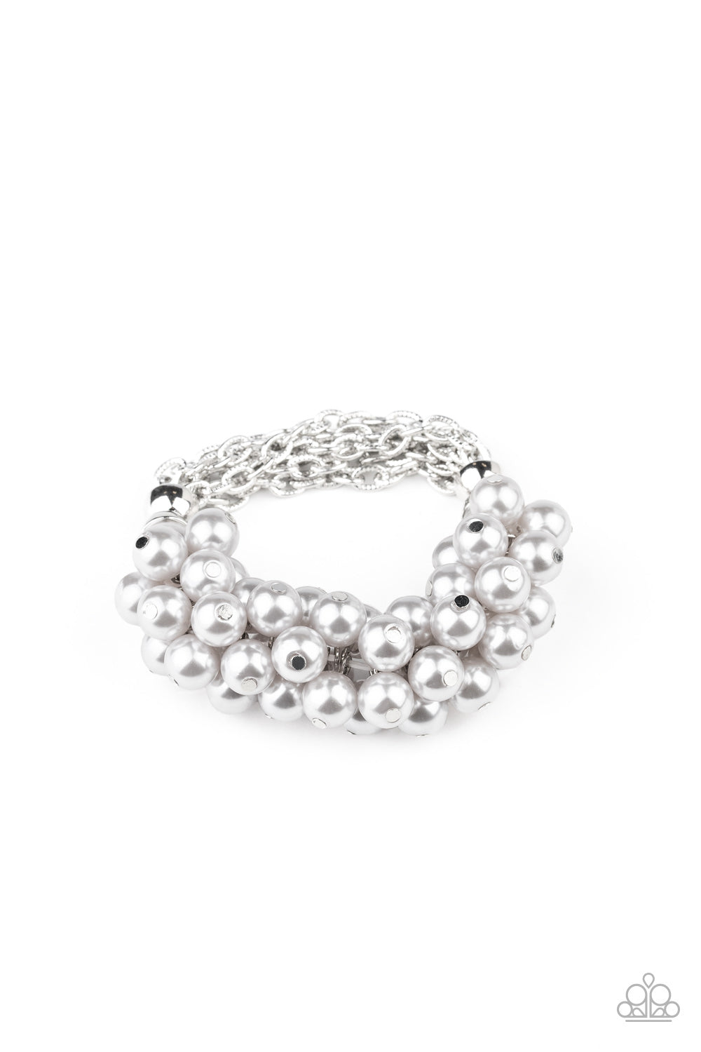 Paparazzi Up Class Clash - Silver Pearl Bracelet - Pusher P