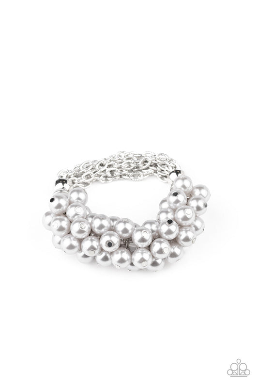 Paparazzi Up Class Clash - Silver Pearl Bracelet - Pusher P