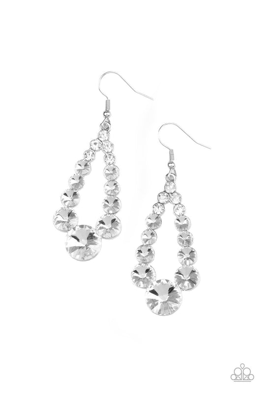Paparazzi: Here GLOWS Nothing! - White Earrings - Pusher P