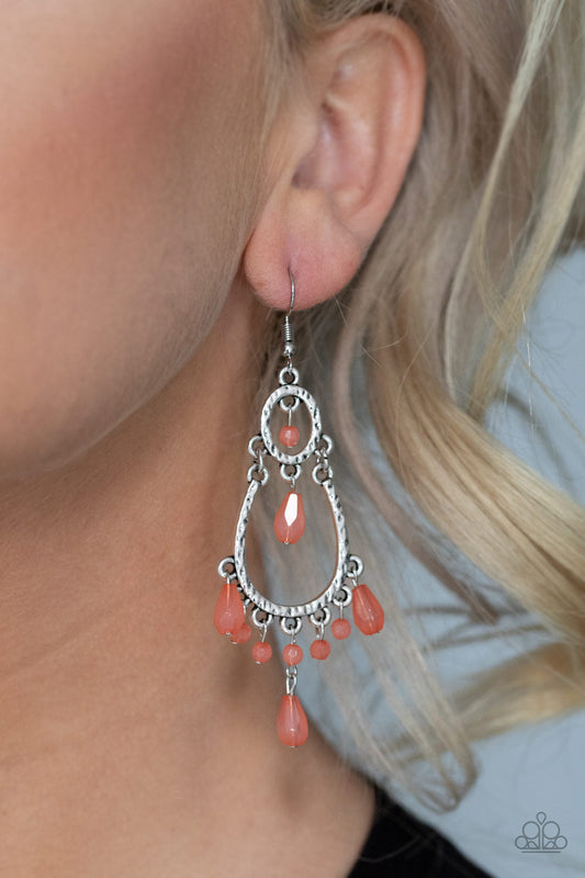Paparazzi Summer Sorbet - Orange Earrings - Pusher P