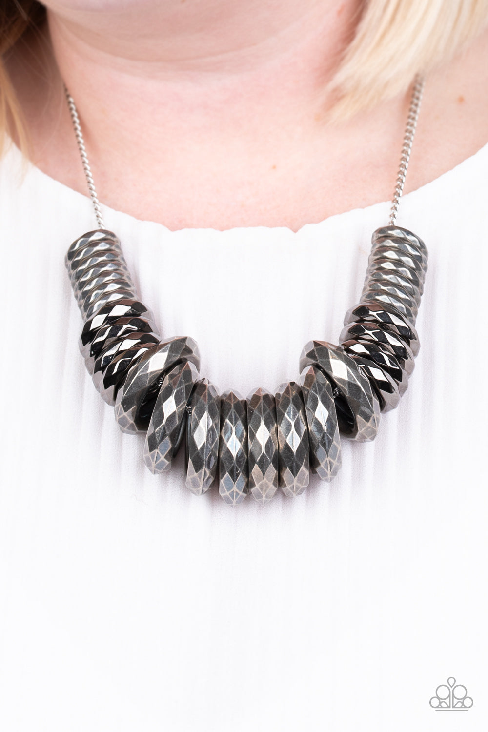 Paparazzi Haute Hardware - Silver Necklace - Pusher P