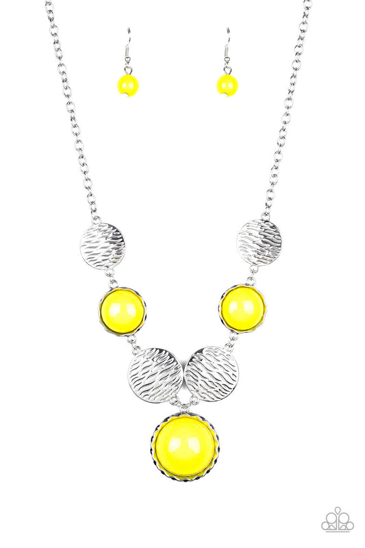 Paparazzi Bohemian Bombshell - Yellow Necklace - Pusher P