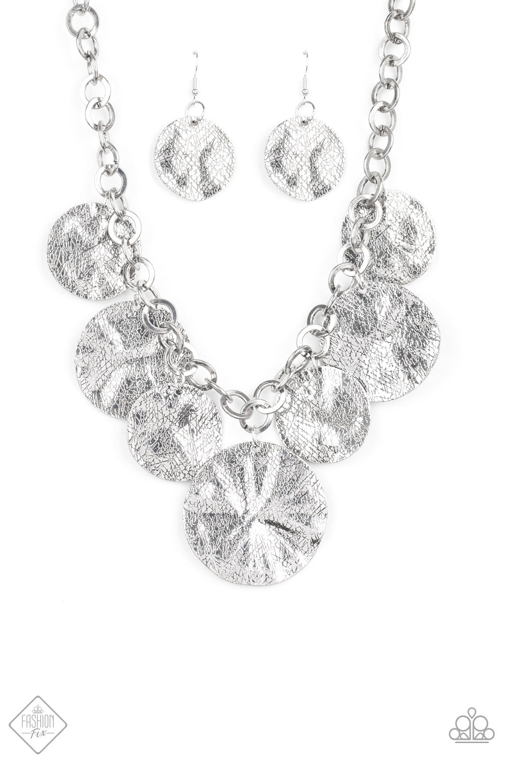 Paparazzi Barely Scratched The Surface Silver - June 2020 Fashion Fix Necklace - Pusher P