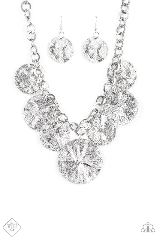 Paparazzi Barely Scratched The Surface Silver - June 2020 Fashion Fix Necklace - Pusher P
