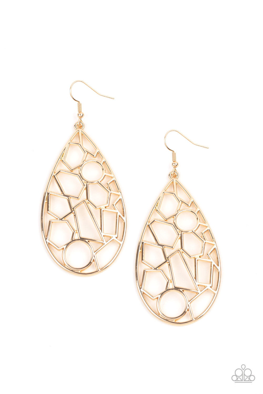 Paparazzi Reshaped Radiance - Gold Earrings - Pusher P
