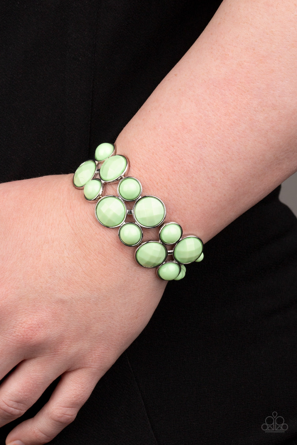 Paparazzi Confection Connection - Green Bracelet - Pusher P