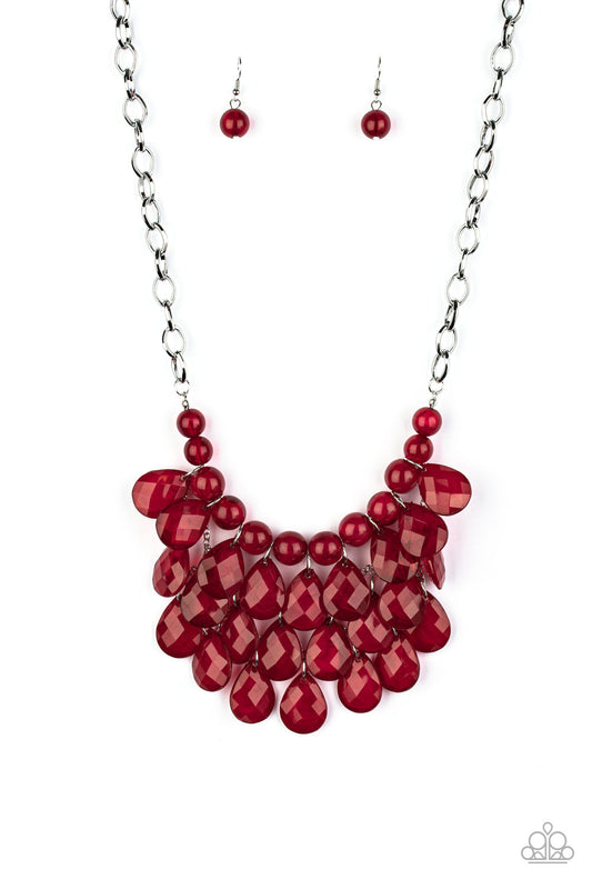 Paparazzi Sorry To Burst Your Bubble - Red Necklace - Pusher P