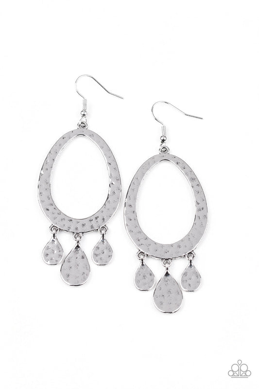 Paparazzi Taboo Trinket - Silver Earrings