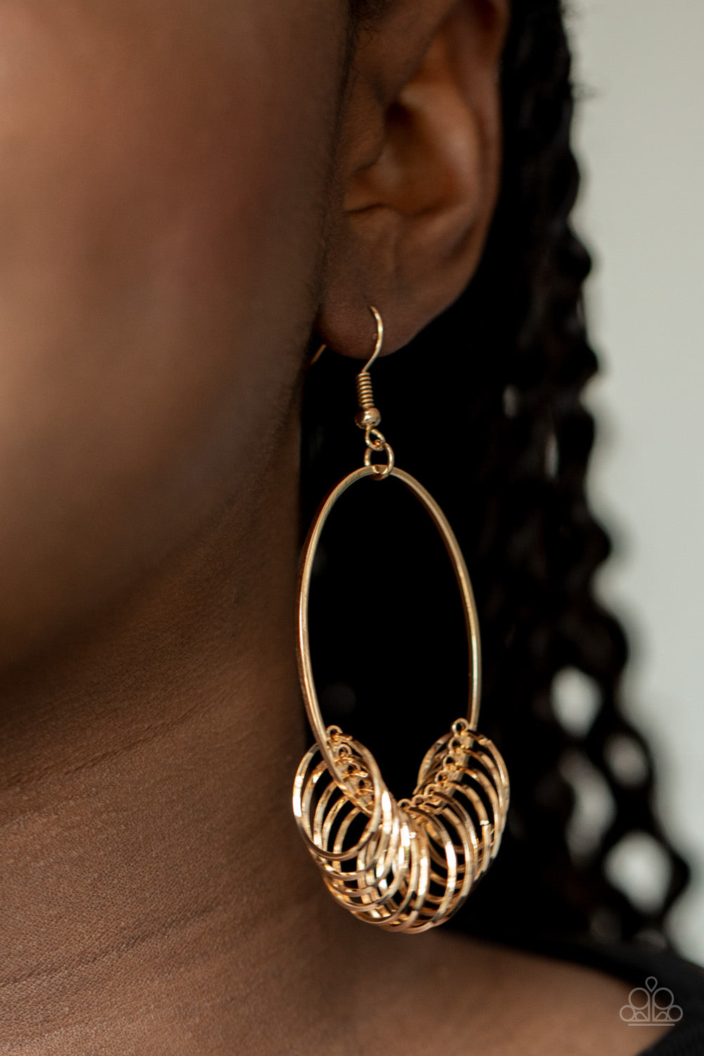 Paparazzi Halo Effect - Gold Earrings - Pusher P