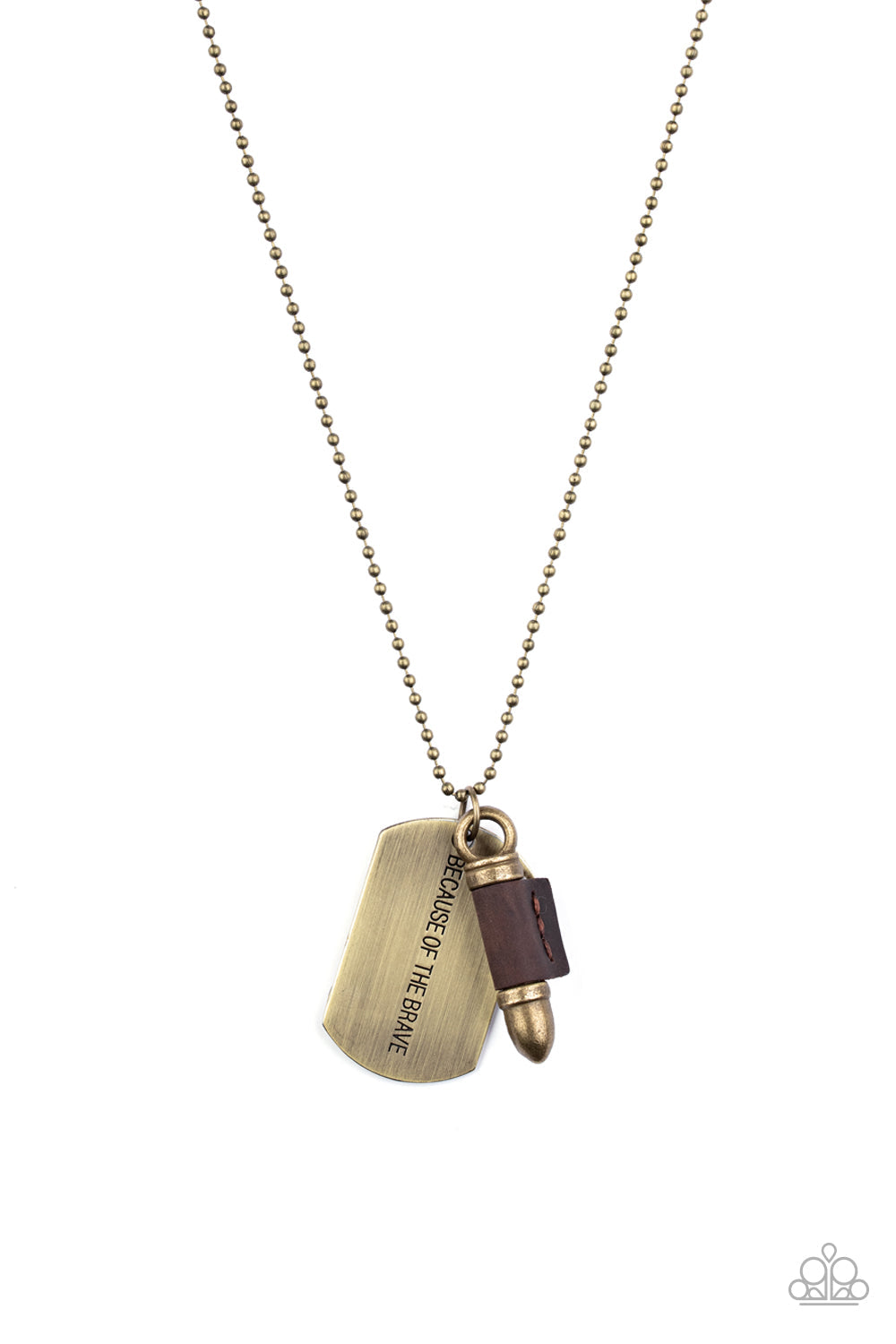 Paparazzi Proud Patriot - Brass Bullet Necklace - Pusher P