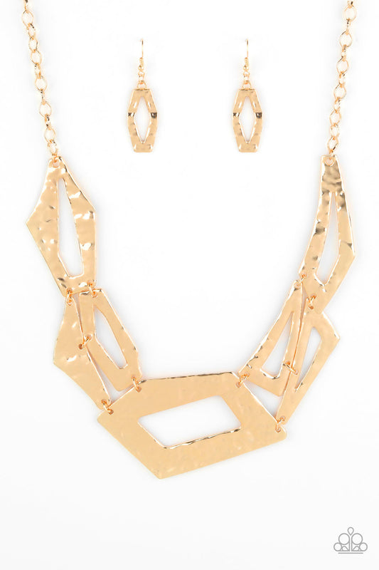 Paparazzi Break The Mold - Gold Necklace - Pusher P