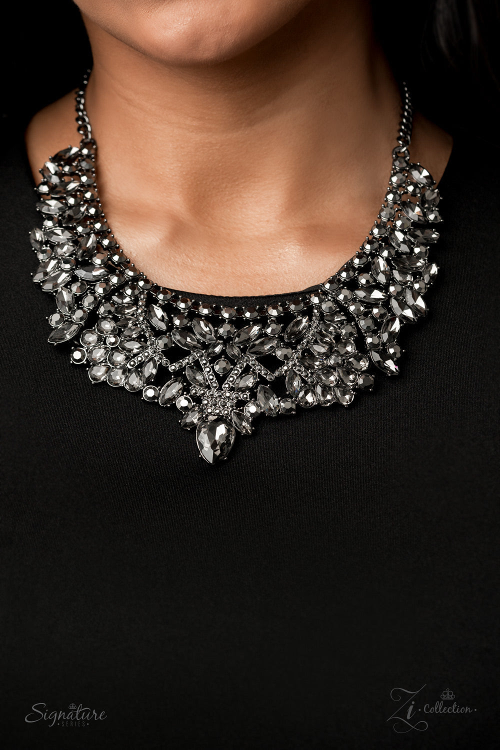 Paparazzi The Tina - 2020 Zi Collection Hematite Necklace - Pusher P