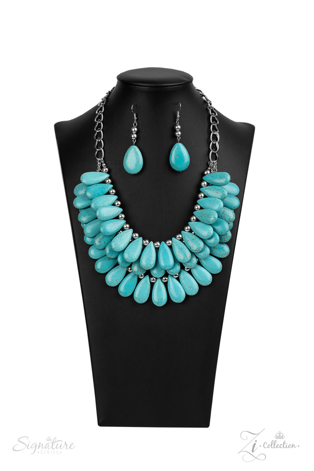 Paparazzi The Amy - 2020 Zi Collection Turquoise Necklace - Pusher P